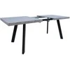 Fotelis Home4You Valgomojo stalas BRIGIT 159/198x84,5xh77cm, betonas