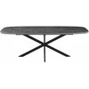 Fotelis Home4You Valgomojo stalas RAMONA 180/220x90xH75cm Pilkas