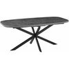 Fotelis Home4You Valgomojo stalas RAMONA 180/220x90xH75cm Pilkas