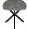 Fotelis Home4You Valgomojo stalas RAMONA 180/220x90xH75cm Pilkas
