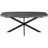 Fotelis Home4You Valgomojo stalas RAMONA 180/220x90xH75cm Pilkas