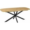 Fotelis Home4You Valgomojo stalas RAMONA 180/220x90xH75cm Šviesus medis
