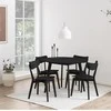Home4You Stalas ROXBY D105xH76cm Apvalus Juodas