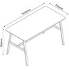 Fotelis Home4You Valgomojo stalas SVEA 140x70xH76cm Uosio/Juodos spalvos