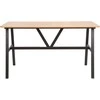 Fotelis Home4You Valgomojo stalas SVEA 140x70xH76cm Uosio/Juodos spalvos