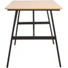Fotelis Home4You Valgomojo stalas SVEA 140x70xH76cm Uosio/Juodos spalvos