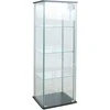 Fotelis Home4You Vitrina AIKO 60x36xH163cm Grūdintas stiklas Juoda