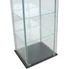 Fotelis Home4You Vitrina AIKO 60x36xH163cm Grūdintas stiklas Juoda