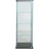 Fotelis Home4You Vitrina AIKO 60x36xH163cm Grūdintas stiklas Juoda