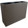 Home4You Vazonas WICKER 110x39xh88cm, tamsiai rudas