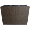 Home4You Vazonas WICKER 110x39xh88cm, tamsiai rudas
