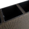 Home4You Vazonas WICKER 110x39xh88cm, tamsiai rudas