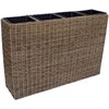 Home4You Gėlių dėžutė WICKER 89x24xH60cm, šviesiai ruda