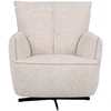 Fotelis Home4You Armchair CALLA swivel, oat baltas