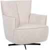 Fotelis Home4You Armchair CALLA swivel, oat baltas