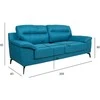 Fotelis Home4You Sofa ENZO 3-vietė, mėlyna