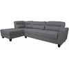 Fotelis Home4You Kampinė sofa HELSINKI KK, tamsiai pilka