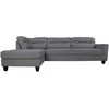 Fotelis Home4You Kampinė sofa HELSINKI KK, tamsiai pilka