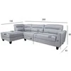 Fotelis Home4You Kampinė sofa HELSINKI KK, šviesiai pilka.