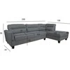 Fotelis Home4You Kampinė sofa HELSINKI DK, tamsiai pilka