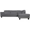 Fotelis Home4You Kampinė sofa HELSINKI DK, tamsiai pilka