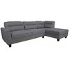 Fotelis Home4You Kampinė sofa HELSINKI DK, tamsiai pilka