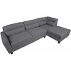 Fotelis Home4You Kampinė sofa HELSINKI DK, tamsiai pilka