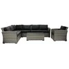 Home4You Lauko fotelis GENEVA su pagalvėlėmis, 78x75xH78cm, rėmas: aliumininis su plastikinių vytelių apdaila, spalva: pilka