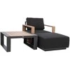Sofa Home4You Dark Pufas FULLER 83x83xA42cm, tamsiai pilkas