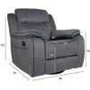 Home4You Fotelis Recliner GENTRY, Pilkos spalvos