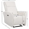 Fotelis Home4You Reglaineris HEIDY su elektriniu mechanizmu Balta