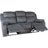 Fotelis Home4You Sofa su atlošu GENTRY 3-vietė, mechaninė, pilka