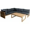 Fotelis Home4you Komplektas SERENITY Kampinė sofa 2+2+1 ir stalas