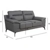 Fotelis Home4You Sofa ENZO 2-vietė, tamsiai pilka