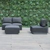 Sofa Home4You Dark Sofos modulis FULLER 68x89xH70,5cm, tamsiai pilka