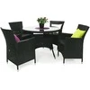 Fotelis Home4You Kėdė WICKER-1 juoda
