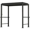 Home4You Dark Pavėsinė MIRADOR BBQ 2,55x1,5m, tamsiai pilka