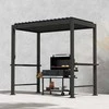 Home4You Dark Pavėsinė MIRADOR BBQ 2,55x1,5m, tamsiai pilka