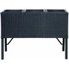 Gėlių dėžutė WICKER 78x33xH54cm, juoda