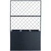 Gėlių dėžutė WICKER su grotelėmis 83x29xH55/146cm, juoda