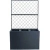 Gėlių dėžutė WICKER su grotelėmis 83x29xH55/146cm, juoda