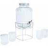 Home4You Stiklinis indelis +4stiklai PARTY SET 4L, su stoveliu
