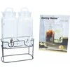 Home4You Stiklinis indas TWIN 2x2,3L, su stoveliu