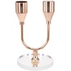 Home4You Žvakidė CHANLE H13cm, 2 rinkiniai, aukso spalvos