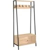 Home4You Prieškambario lentyna HANNES 84x40xH180cm Rustic melaminas