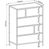 Home4You Komoda HEDVIG 70x40xH95cm, uosio/juoda