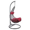 Home4You Kabantis krėslas COCO su pagalvėlėmis, 95x95xH195cm, rėmas: plienas, spalva: tamsiai pilka, sėdima dalis: plastikinė vytelė