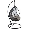 Home4You Kabantis krėslas DROPLET su pagalvėlėmis 125x125xH200cm, rėmas: plienas, sėdima dalis: sintetinė vytelė, spalva: juoda
