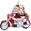 Home4You Kalėdinis papuošalas JOY SANTA MOTORBIKE 13.4cm, stiklas