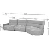 Home4you Kampinė sofa CANNES RC Elektrinis reklaineris, Pilka